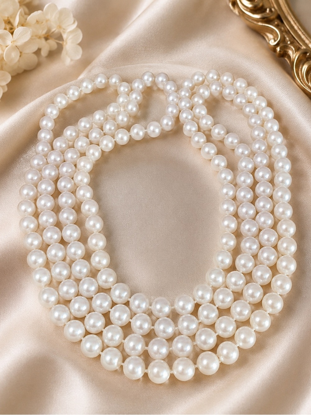 Vintage Faux Pearl Beaded Necklace 🤍